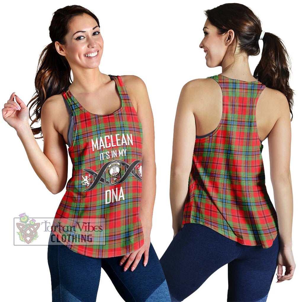 MacLean of Duart Modern Tartan Women's Racerback Tanks with Family Crest DNA In Me Style 4XL - Tartanvibesclothing Shop