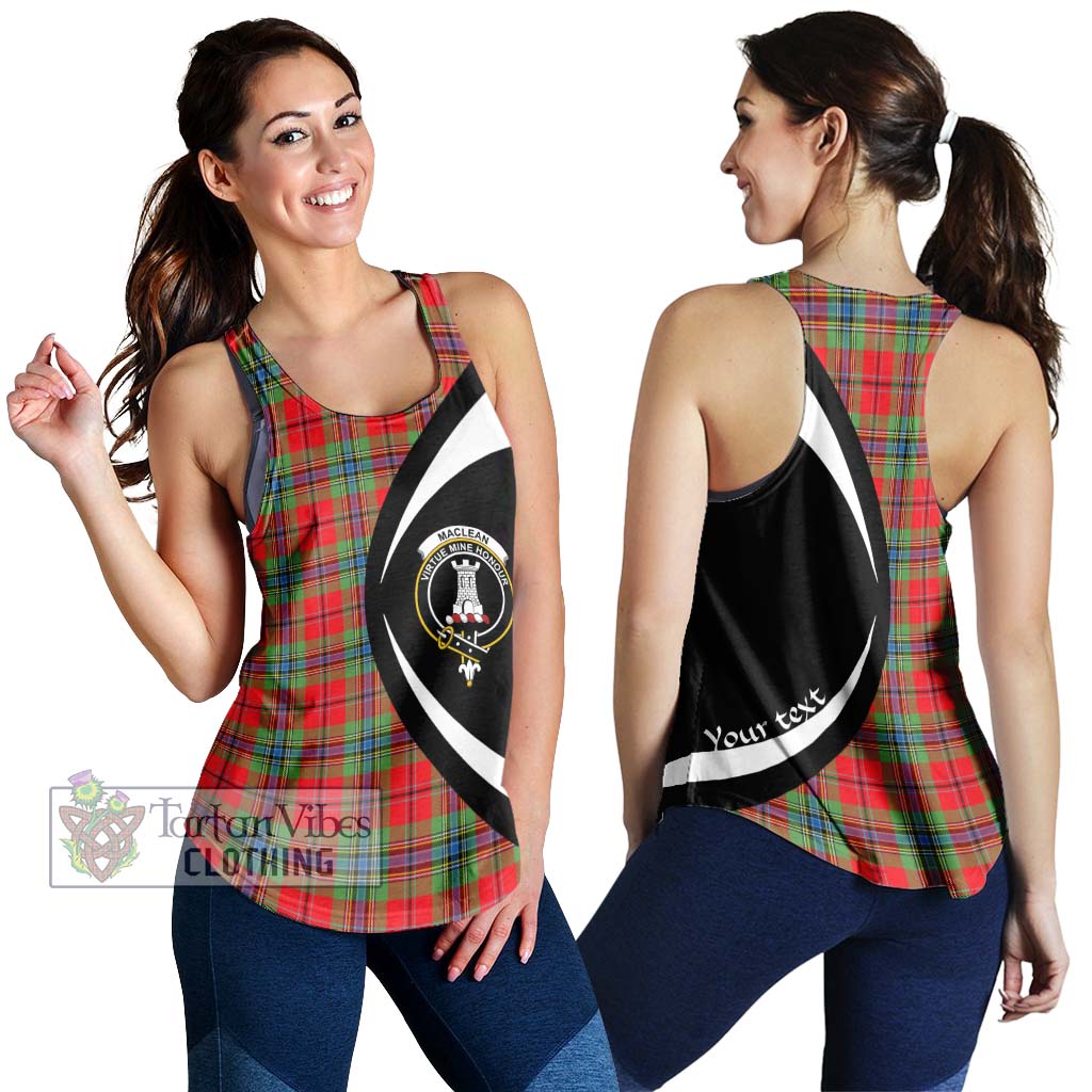 MacLean of Duart Modern Tartan Women's Racerback Tanks with Family Crest Circle Style 4XL - Tartan Vibes Clothing