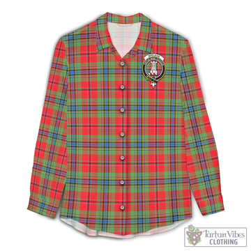 MacLean of Duart Modern Tartan Women's Casual Shirt with Family Crest