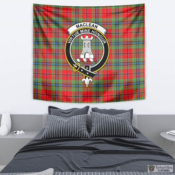 MacLean of Duart Modern Tartan Tapestry Wall Hanging and Home Decor for Room with Family Crest