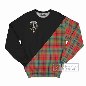 MacLean of Duart Modern Tartan Sweatshirt with Family Crest and Military Logo Style