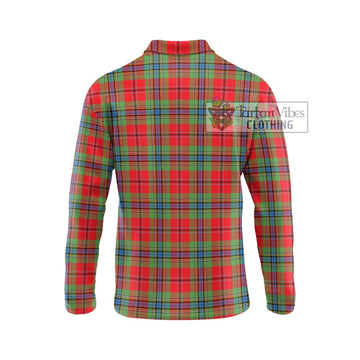 MacLean of Duart Modern Tartan Long Sleeve Polo Shirt with Family Crest DNA In Me Style