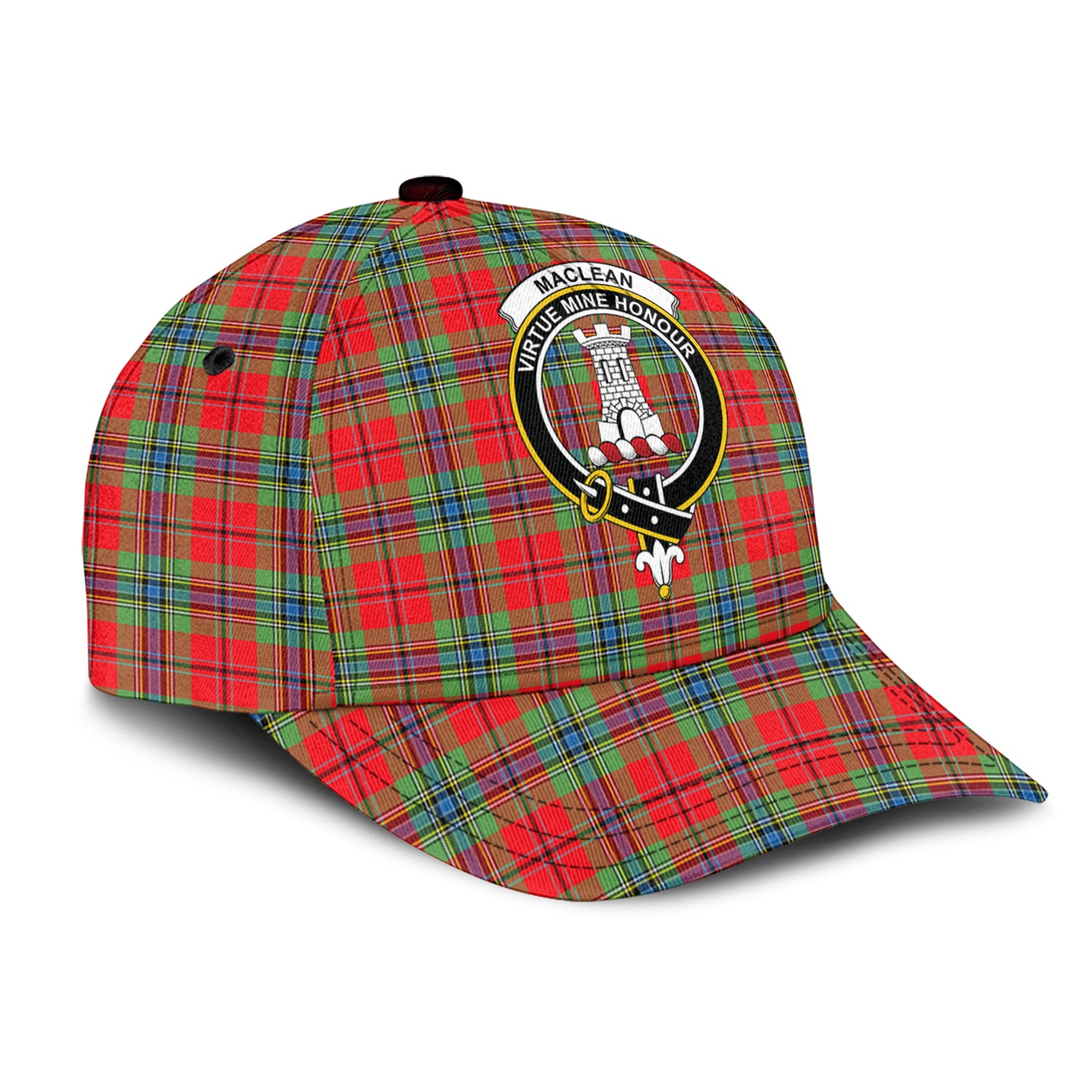 MacLean of Duart Modern Tartan Classic Cap with Family Crest - Tartan Vibes Clothing