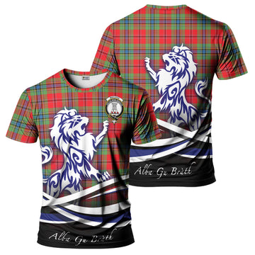 MacLean of Duart Modern Tartan T-Shirt with Alba Gu Brath Regal Lion Emblem