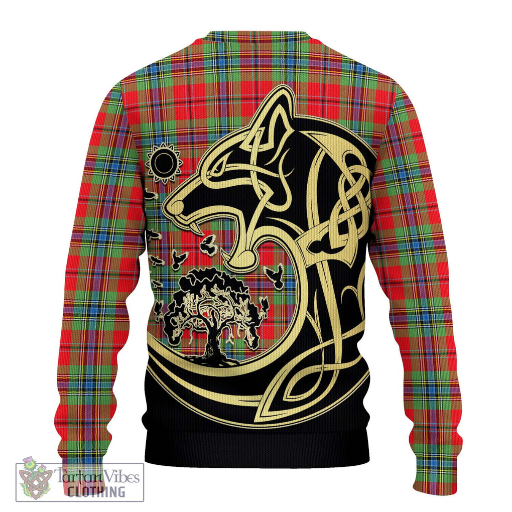 MacLean of Duart Modern Tartan Knitted Sweater with Family Crest Celtic Wolf Style - Tartan Vibes Clothing