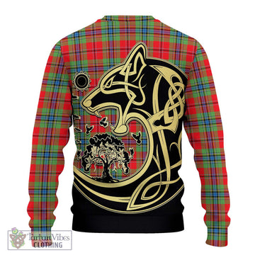 MacLean of Duart Modern Tartan Ugly Sweater with Family Crest Celtic Wolf Style