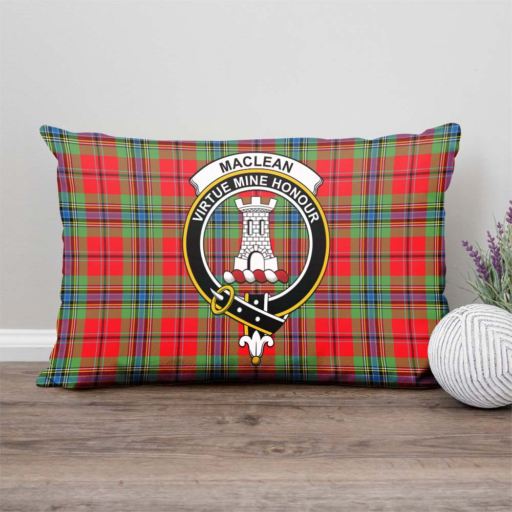 MacLean of Duart Modern Tartan Pillow Cover with Family Crest Rectangle Pillow Cover - Tartanvibesclothing