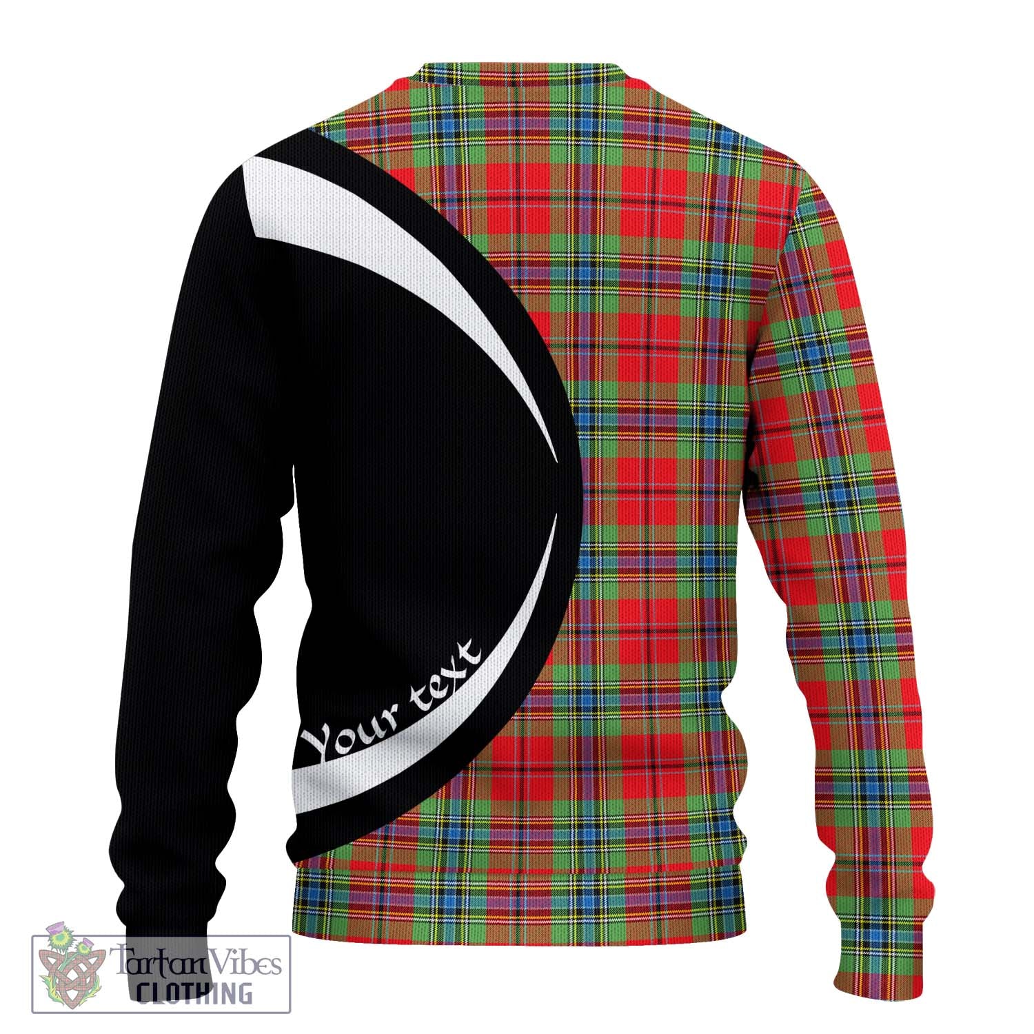 MacLean of Duart Modern Tartan Knitted Sweater with Family Crest Circle Style - Tartan Vibes Clothing