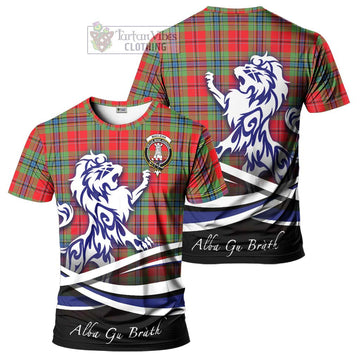 MacLean of Duart Modern Tartan Cotton T-shirt with Alba Gu Brath Regal Lion Emblem