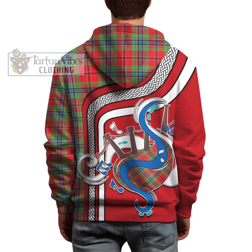 MacLean of Duart Modern Tartan Hoodie with Epic Bagpipe Style - Tartanvibesclothing Shop