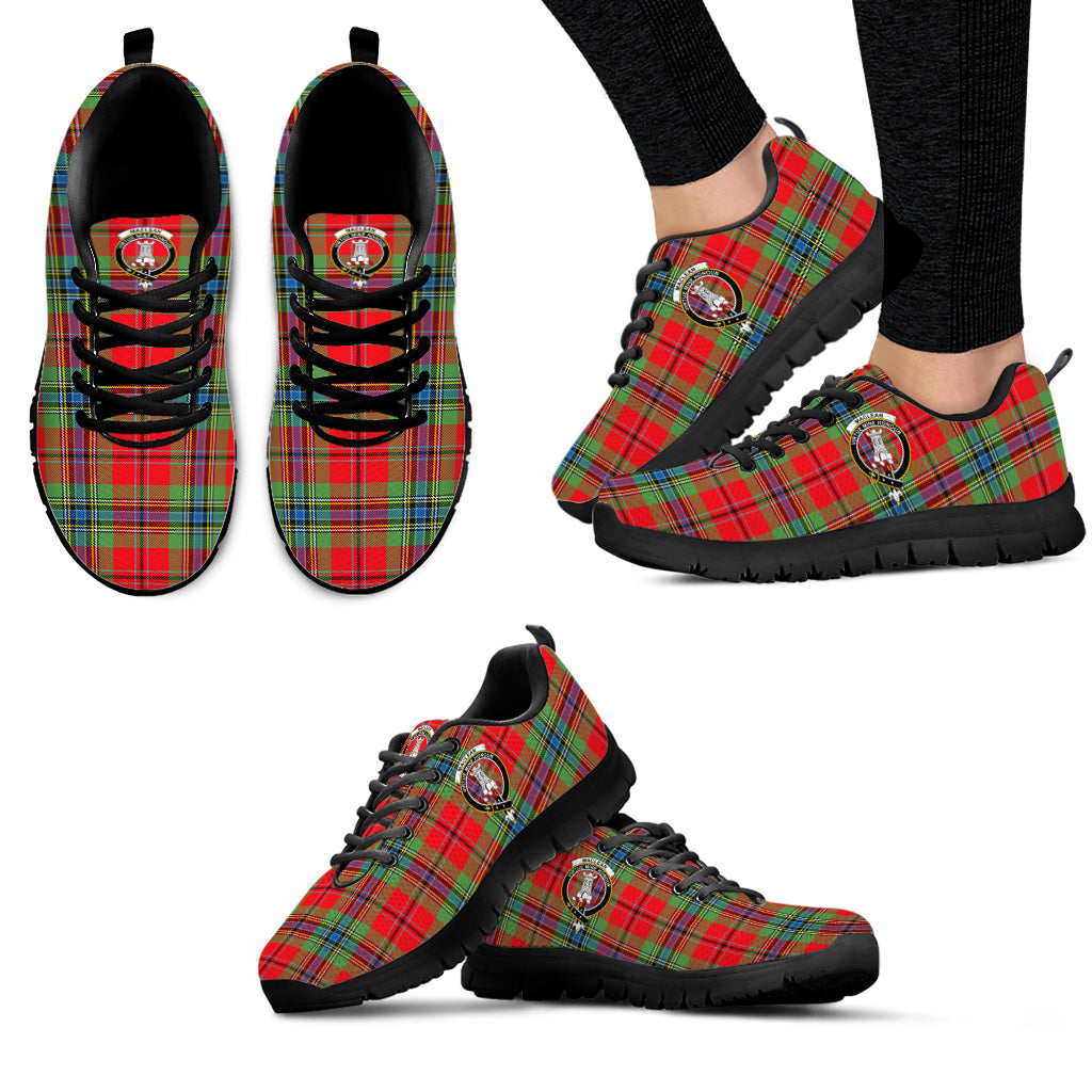 MacLean of Duart Modern Tartan Sneakers with Family Crest - Tartan Vibes Clothing