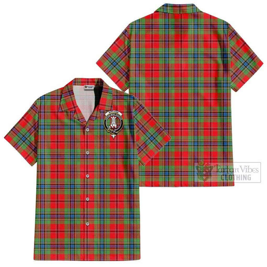 MacLean of Duart Modern Tartan Cotton Hawaiian Shirt with Family Crest Kid - Tartan Vibes Clothing