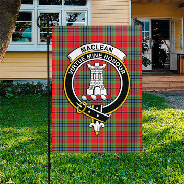 MacLean of Duart Modern Tartan Flag with Family Crest