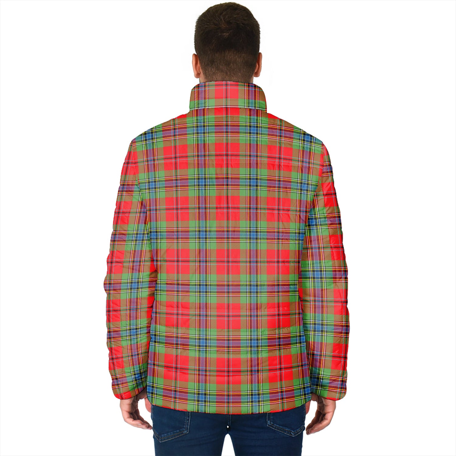 MacLean of Duart Modern Tartan Padded Jacket with Family Crest - Tartan Vibes Clothing