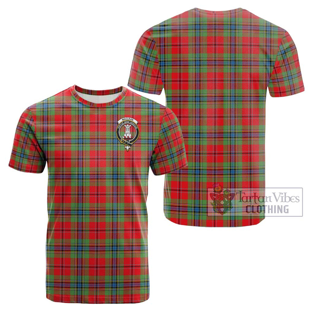 MacLean of Duart Modern Tartan Cotton T-Shirt with Family Crest Kid's Shirt - Tartanvibesclothing Shop