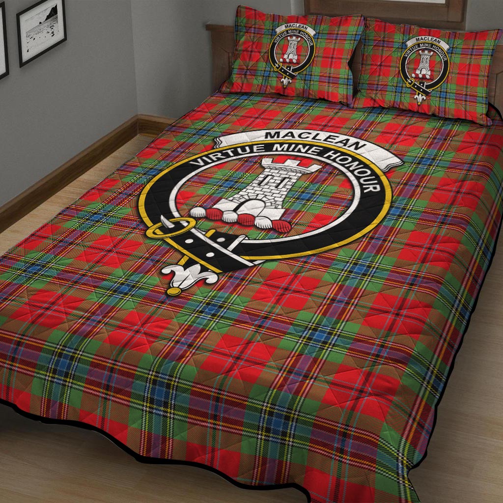 MacLean of Duart Modern Tartan Quilt Bed Set with Family Crest - Tartan Vibes Clothing