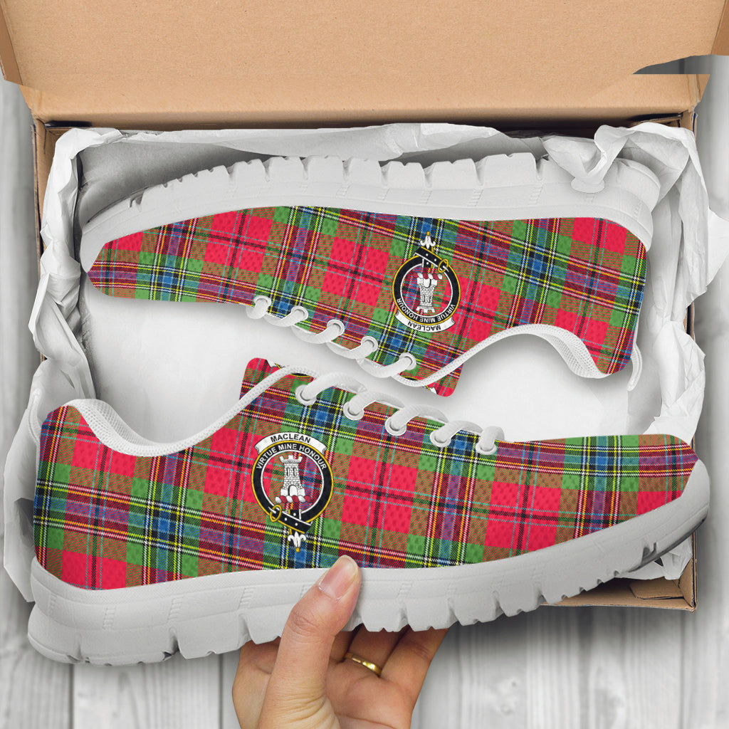 MacLean of Duart Modern Tartan Sneakers with Family Crest - Tartan Vibes Clothing