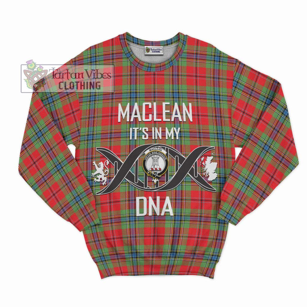 MacLean of Duart Modern Tartan Sweatshirt with Family Crest DNA In Me Style - Tartanvibesclothing Shop