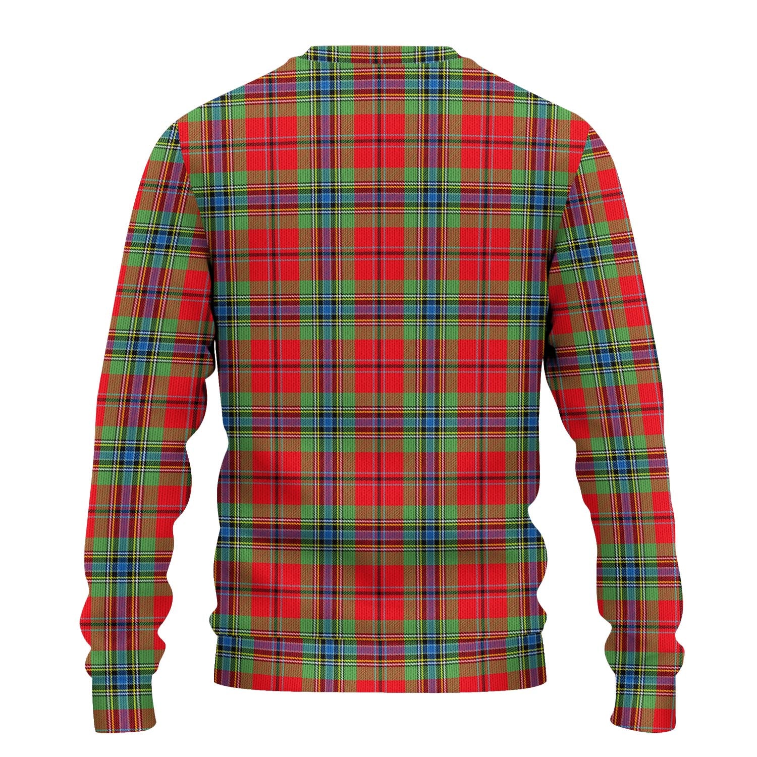 MacLean of Duart Modern Tartan Knitted Sweater with Family Crest - Tartanvibesclothing