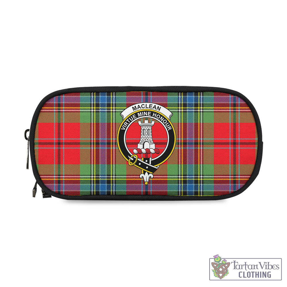 Tartan Vibes Clothing MacLean of Duart Modern Tartan Pen and Pencil Case with Family Crest