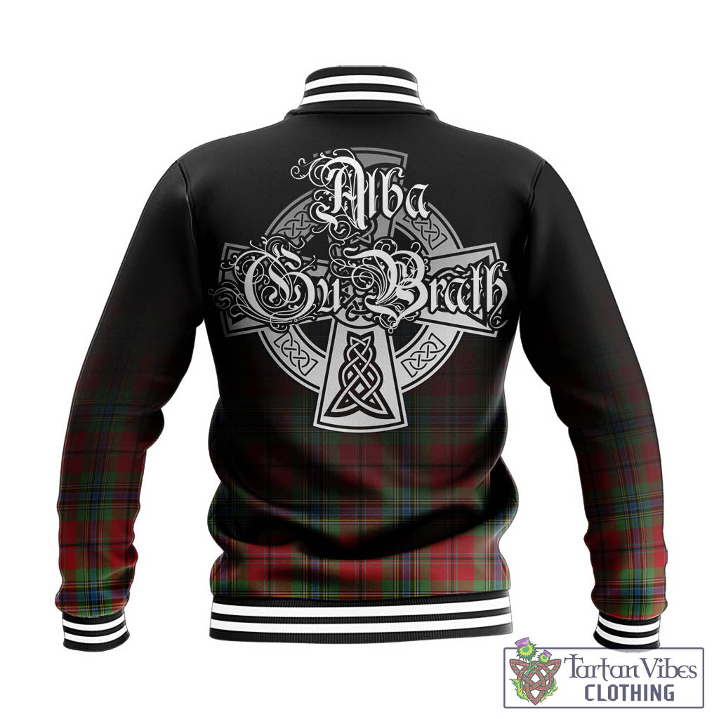 Tartan Vibes Clothing MacLean of Duart Modern Tartan Baseball Jacket Featuring Alba Gu Brath Family Crest Celtic Inspired