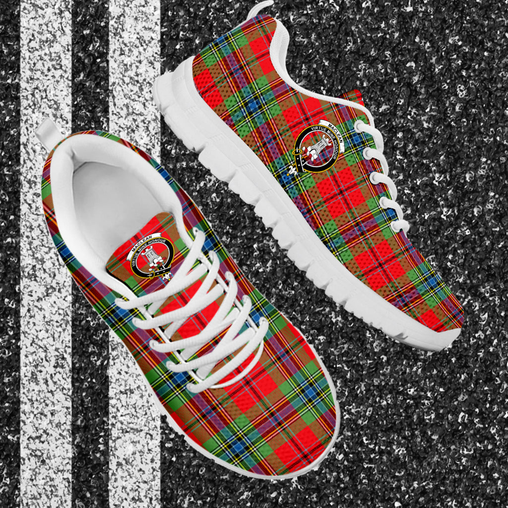 MacLean of Duart Modern Tartan Sneakers with Family Crest - Tartan Vibes Clothing