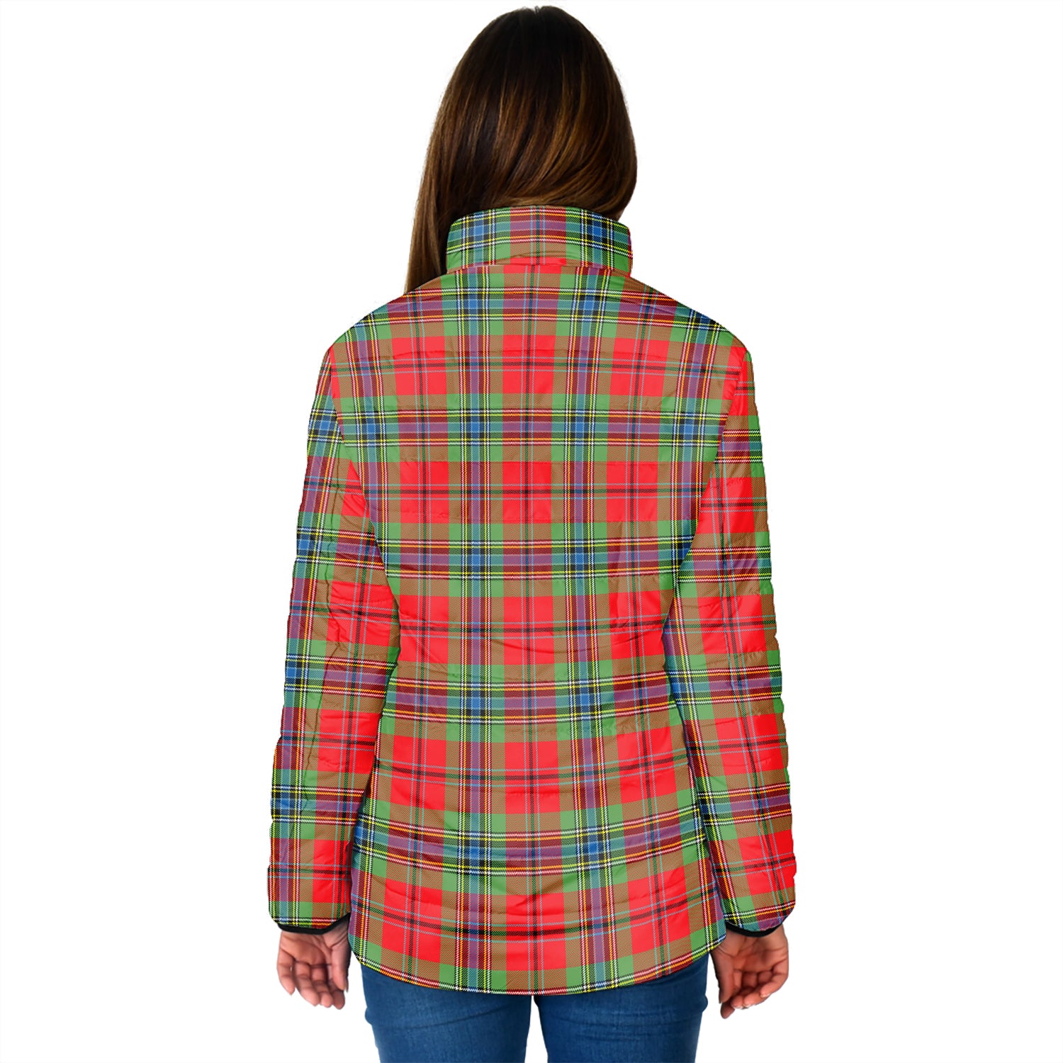 MacLean of Duart Modern Tartan Padded Jacket with Family Crest - Tartan Vibes Clothing