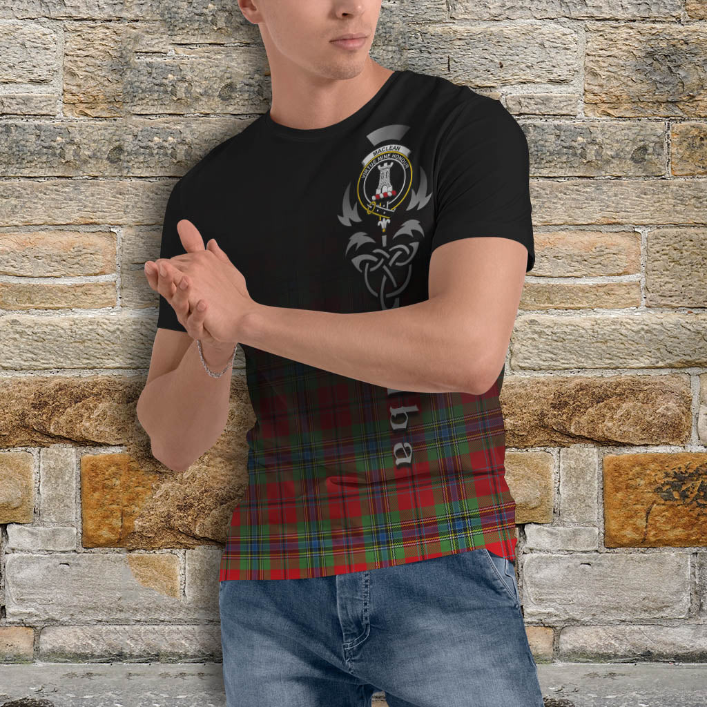 Tartan Vibes Clothing MacLean of Duart Modern Tartan T-Shirt Featuring Alba Gu Brath Family Crest Celtic Inspired