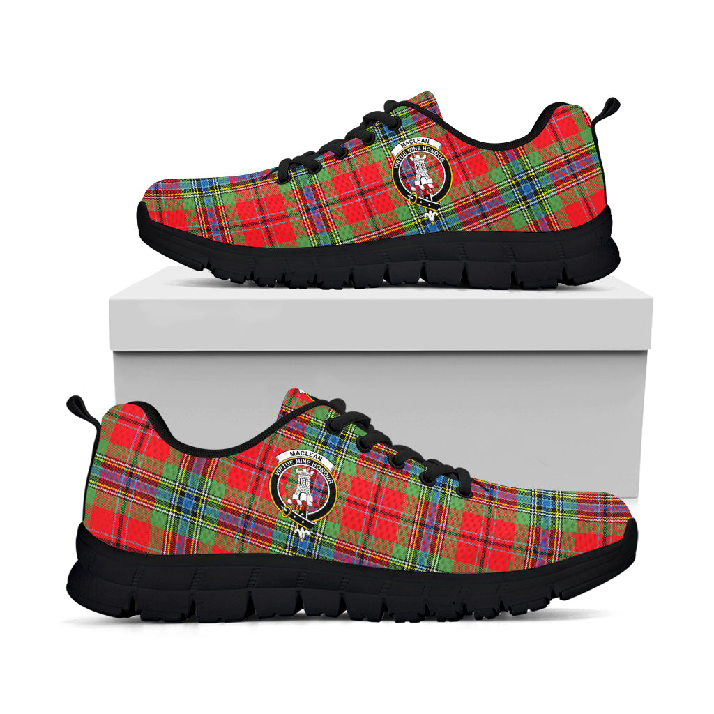 MacLean of Duart Modern Tartan Sneakers with Family Crest - Tartan Vibes Clothing