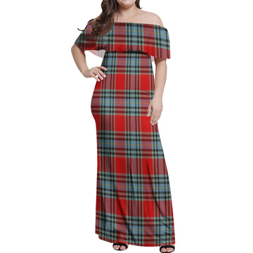 MacLeay (McLeay) Tartan Off Shoulder Long Dress