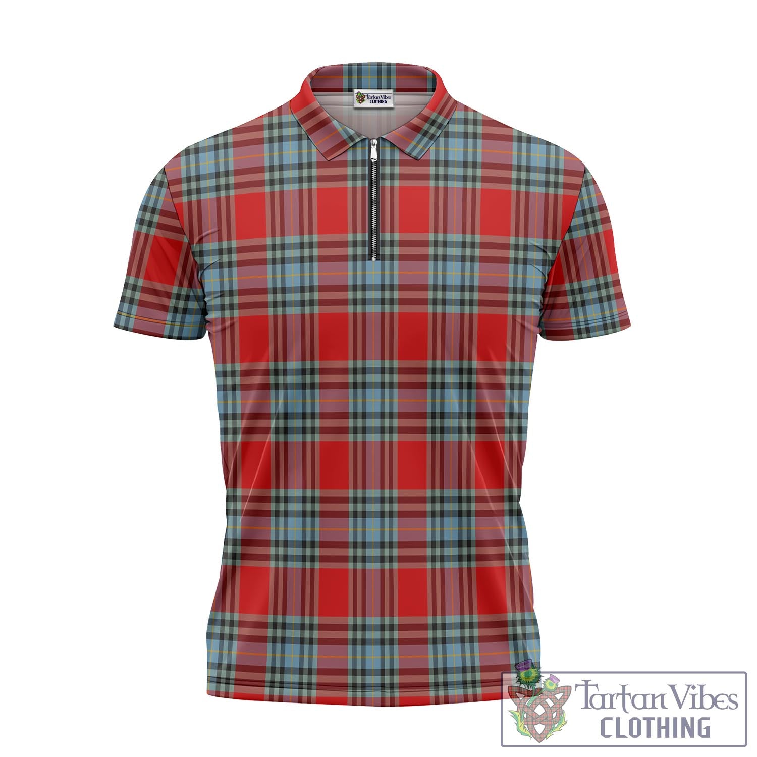 Tartan Vibes Clothing MacLeay Tartan Zipper Polo Shirt