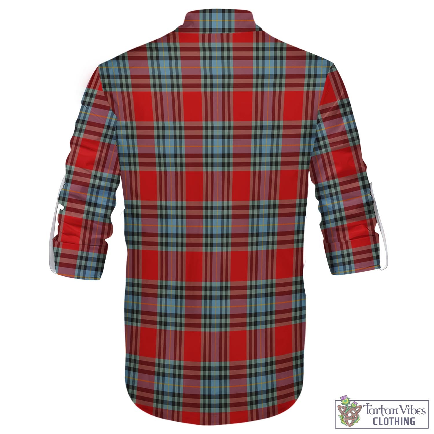 Tartan Vibes Clothing MacLeay Tartan Men's Scottish Traditional Jacobite Ghillie Kilt Shirt