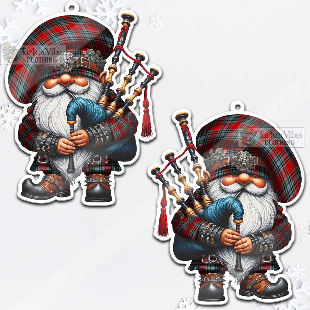 Tartan Vibes Clothing MacLeay (McLeay) Tartan Badpiper Gnome Christmas Ornament