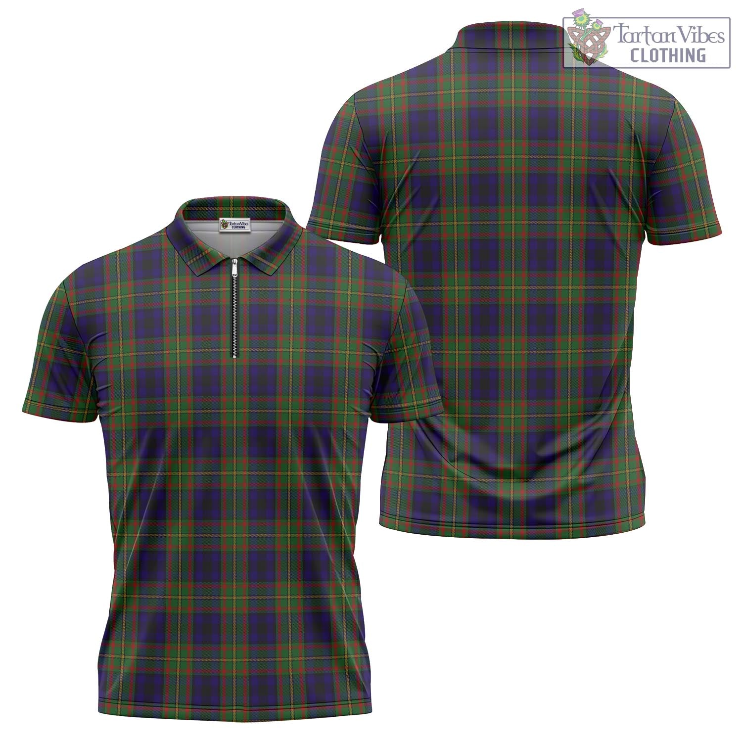 Tartan Vibes Clothing MacLeish Tartan Zipper Polo Shirt