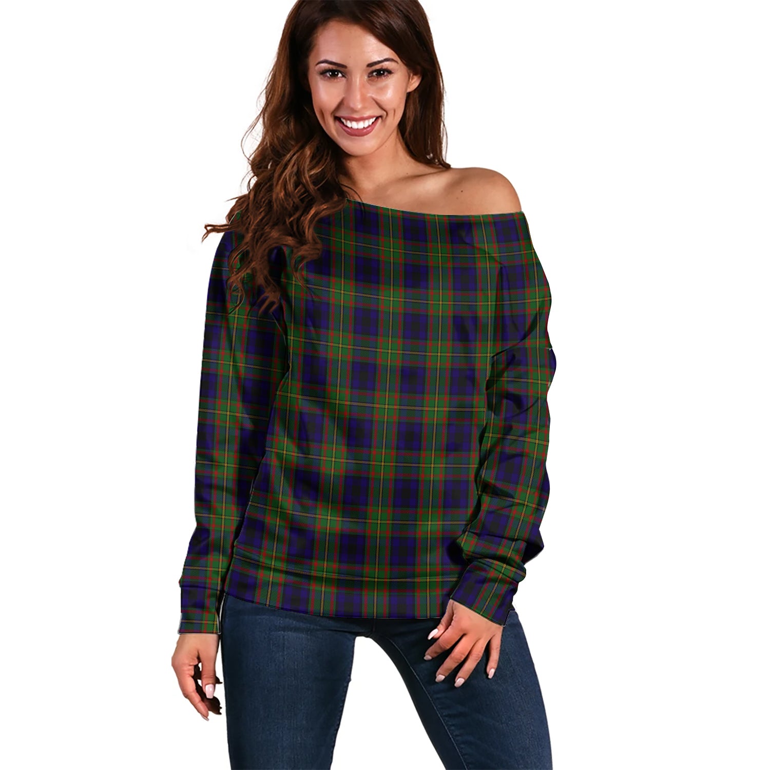 MacLeish Tartan Off Shoulder Women Sweater Women - Tartanvibesclothing