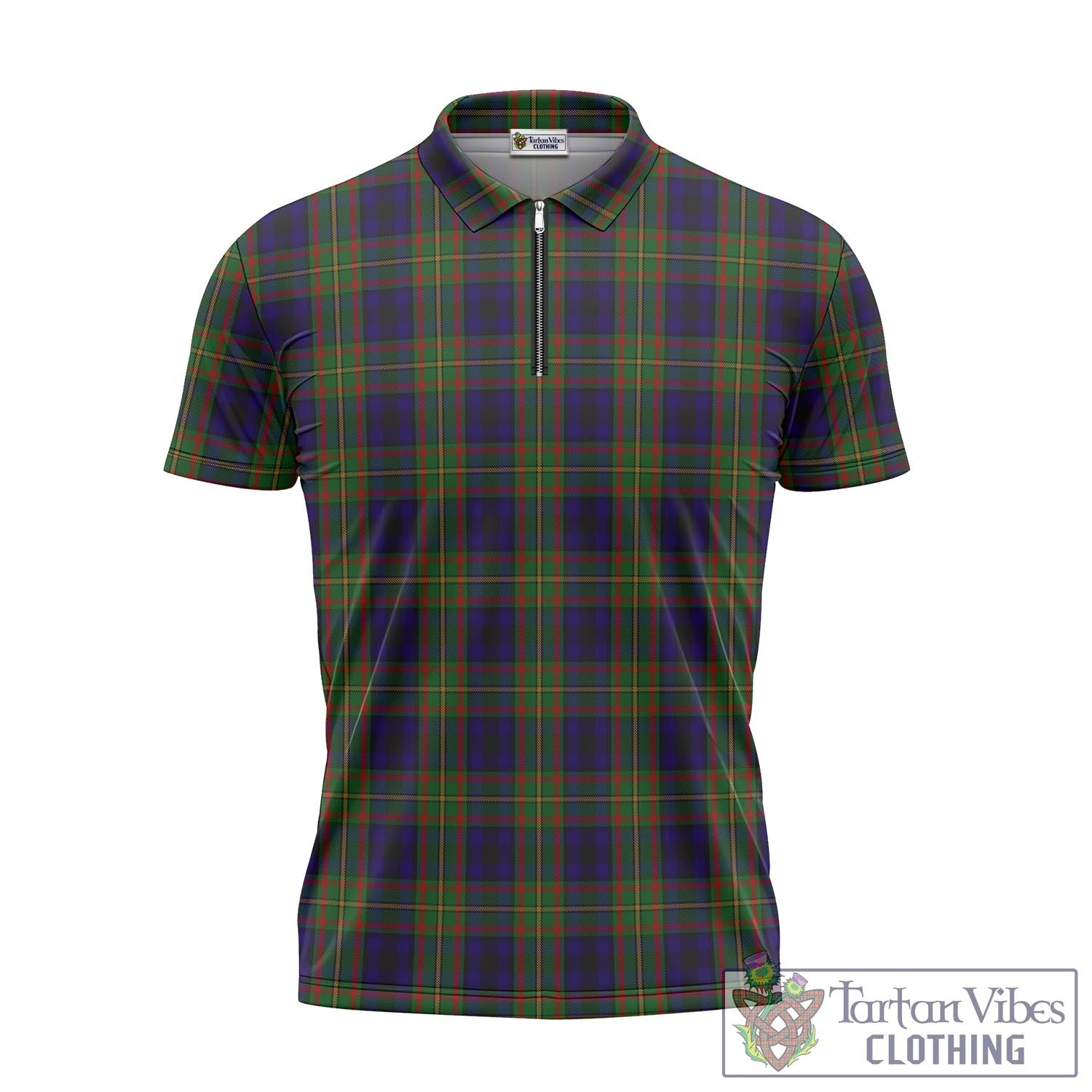 Tartan Vibes Clothing MacLeish Tartan Zipper Polo Shirt