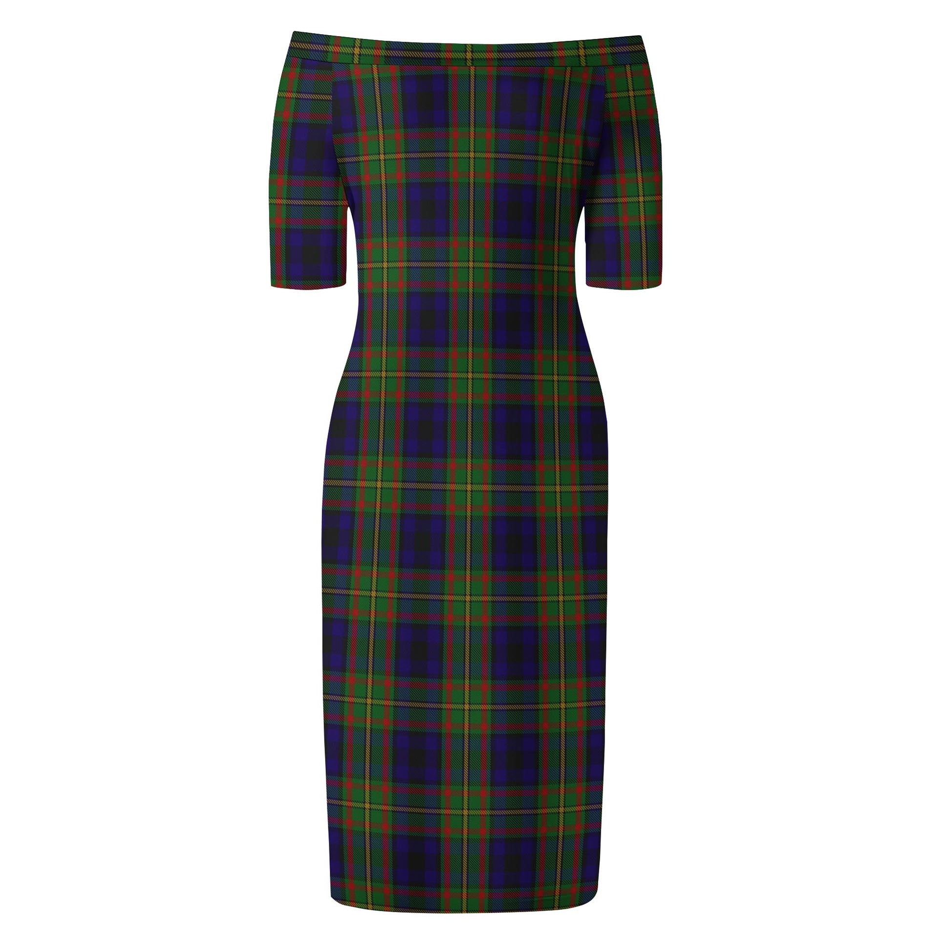 MacLeish Tartan Off Shoulder Lady Dress - Tartanvibesclothing