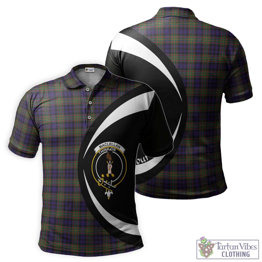 MacLellan (McLellan) Tartan Men's Polo Shirt with Family Crest Circle Style Kid - Tartan Vibes Clothing