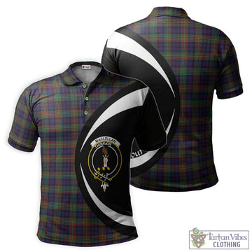 MacLellan (McLellan) Tartan Men's Polo Shirt with Family Crest Circle Style