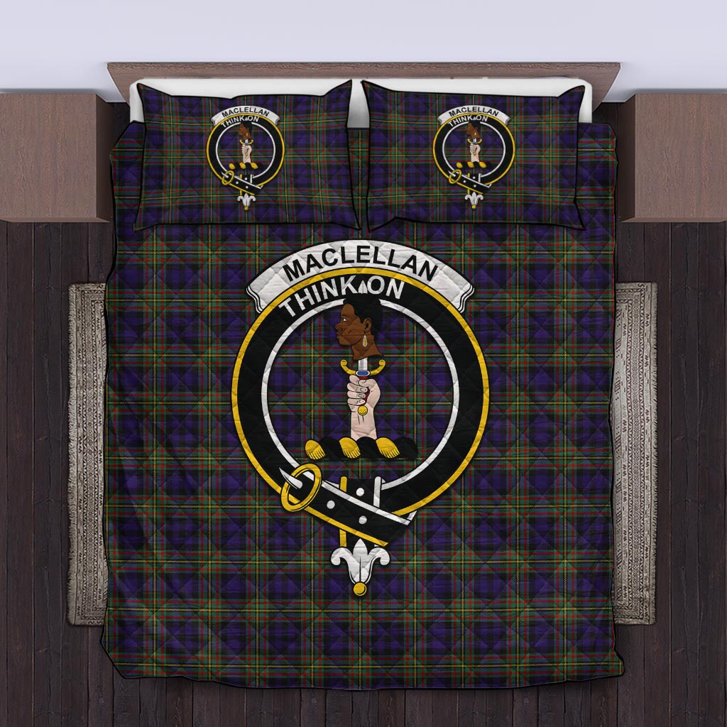 MacLellan (McLellan) Tartan Quilt Bed Set with Family Crest Twin - Tartan Vibes Clothing