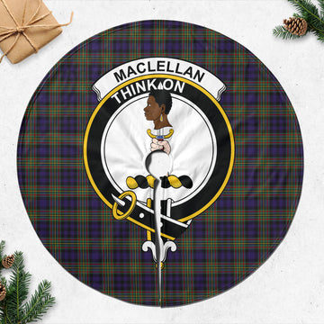 MacLellan (McLellan) Tartan Christmas Tree Skirt with Family Crest