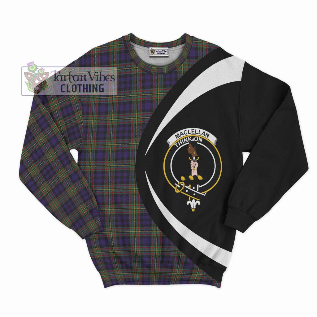 MacLellan (McLellan) Tartan Sweatshirt with Family Crest Circle Style Unisex - Tartan Vibes Clothing