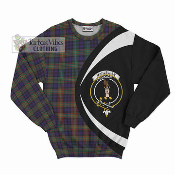 MacLellan (McLellan) Tartan Sweatshirt with Family Crest Circle Style