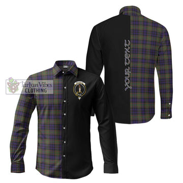 MacLellan (McLellan) Tartan Long Sleeve Button Shirt with Family Crest and Half Of Me Style