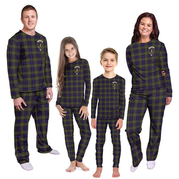 MacLellan Tartan Pajamas Family Set with Family Crest