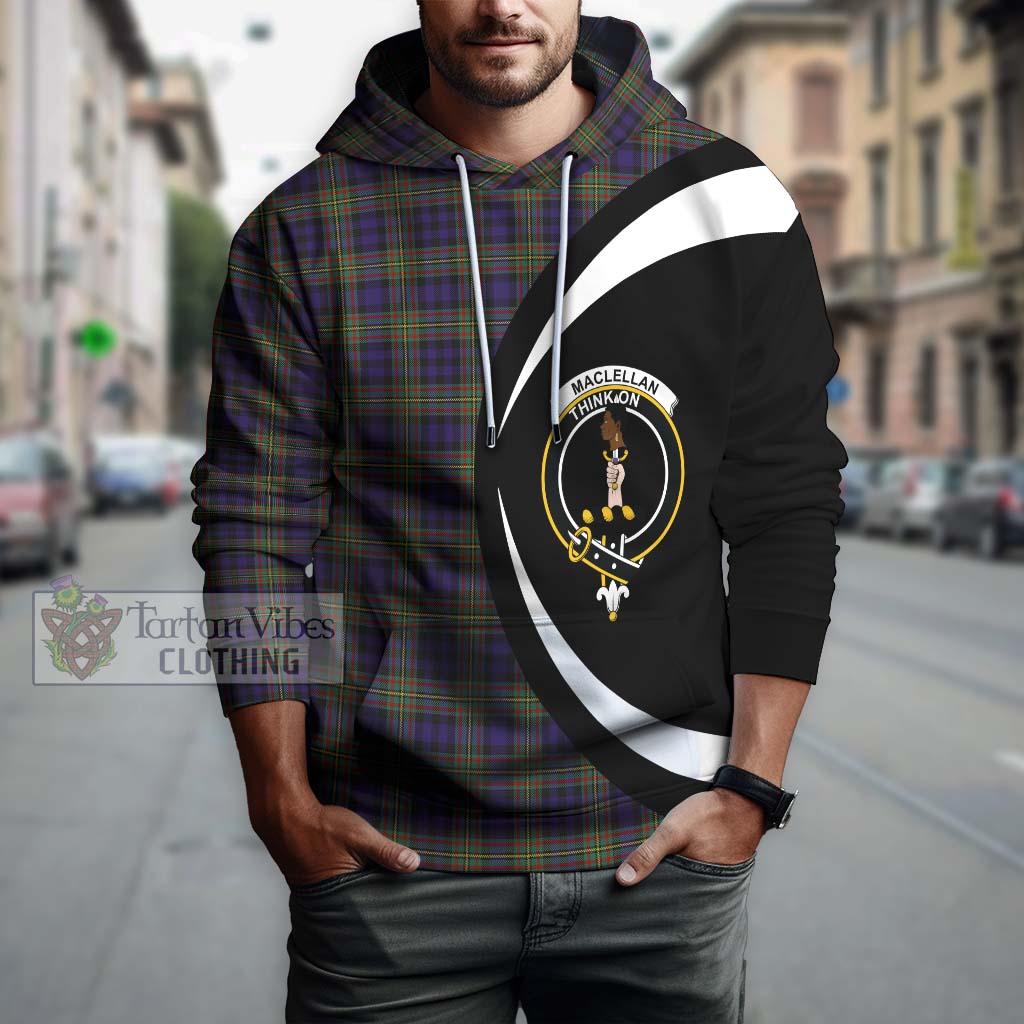 MacLellan (McLellan) Tartan Hoodie with Family Crest Circle Style Zip Hoodie - Tartan Vibes Clothing