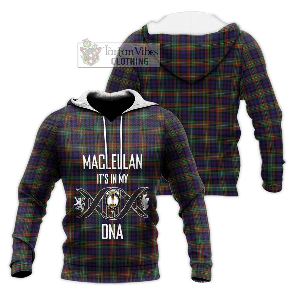 MacLellan (McLellan) Tartan Knitted Hoodie with Family Crest DNA In Me Style Unisex Knitted Pullover Hoodie - Tartanvibesclothing Shop