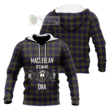 MacLellan (McLellan) Tartan Knitted Hoodie with Family Crest DNA In Me Style