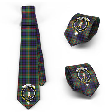 MacLellan Tartan Classic Necktie with Family Crest