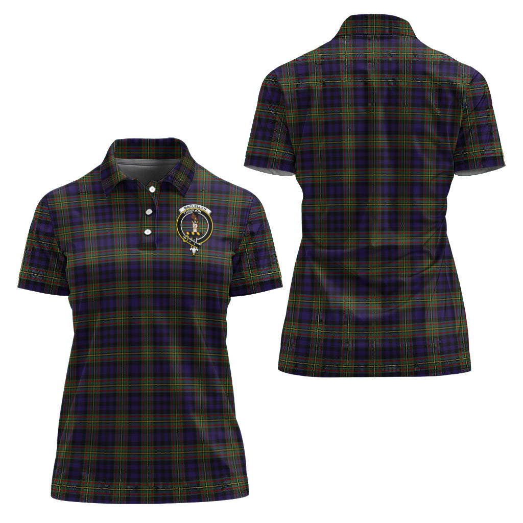 MacLellan (McLellan) Tartan Polo Shirt with Family Crest For Women Women - Tartan Vibes Clothing